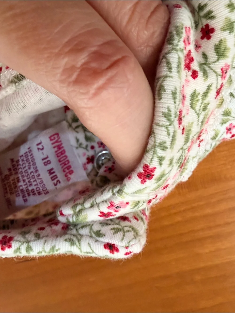 Gymboree Red Floral Corduroy Overalls with Matching Floral Bodysuit